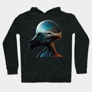 Face of a bird alien Hoodie